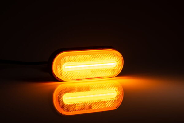 lampa obrysowa LED z odblaskiem żółta