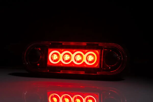lampa obrysowa LED czerwona na rurę Fristom FT-073